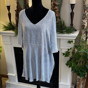 Cynthia Rowley Light Blue Floral Patterned top